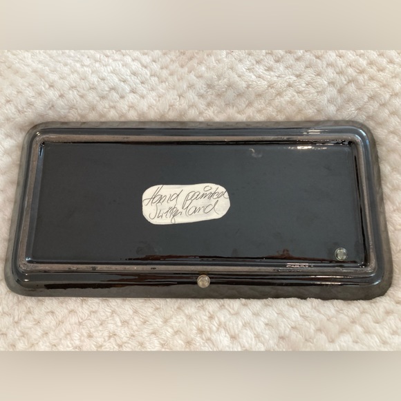 Funky Ceramic Lion Tray Approximately 12.5 x 6 Small Chip on lower Left Side - Picture 2 of 5